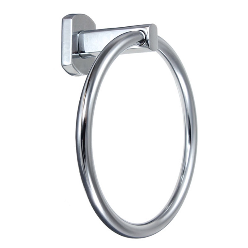 NEW Round Aluminum Wall-Mounted Bathroom Towel Holder Rings Silver Towel Racks For Bathroom Accessories