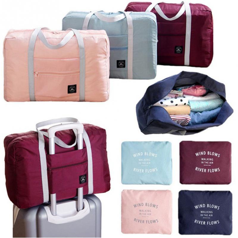 Multifunction large capacity casual folding waterproof luggage storage bags suitcase travel pouch handbag organizer tote bag