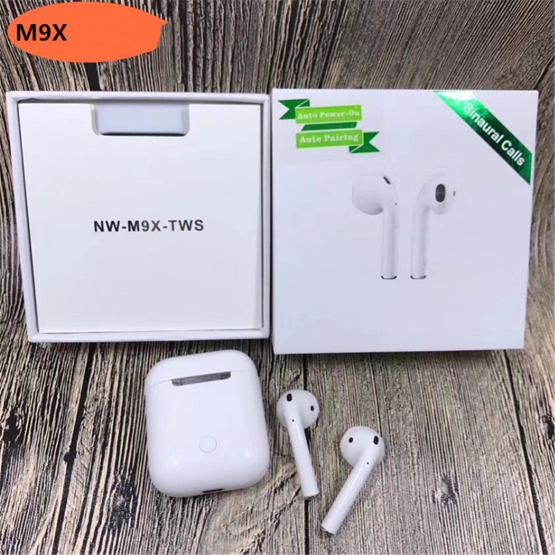 M9X-TWS 5.0 Bluetooth אוזניות אלחוטי Binaural שיחות אוזניות צליל סטריאו ספורט אוזניות אוזניות עם טעינת תיבת מיקרופון