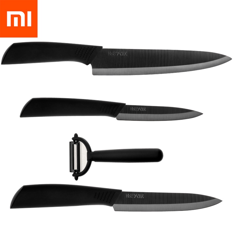 Xiaomi Mijia Smart Home Huohou Kitchen Knife Mijia Nano-Ceramic Knives Cook Set 4 6 8 Inch Furnace Thinner for Family
