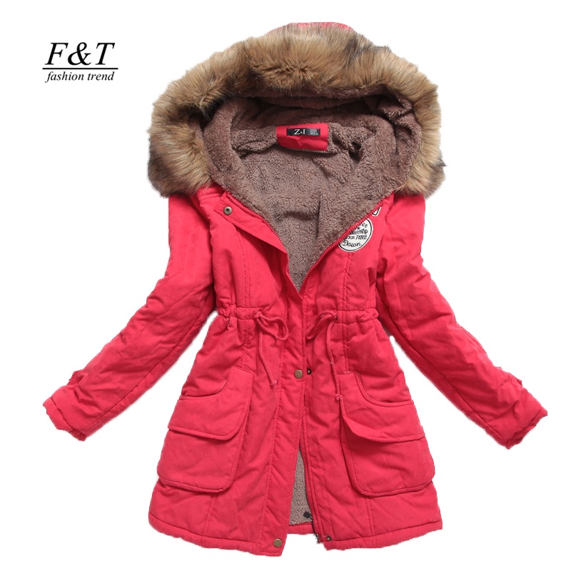 new winter women jacket medium-long thicken plus size 4XL outwear hooded wadded coat slim parka cotton-padded jacket overcoat