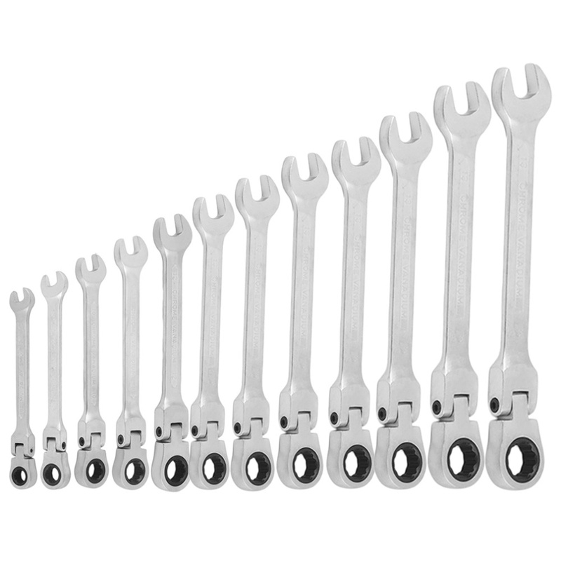 Durable 8-15mm Movable Head Ratchet Spanner Wrench Wrench Flexible Head Tool Automotive Repair Hardware Tools hot