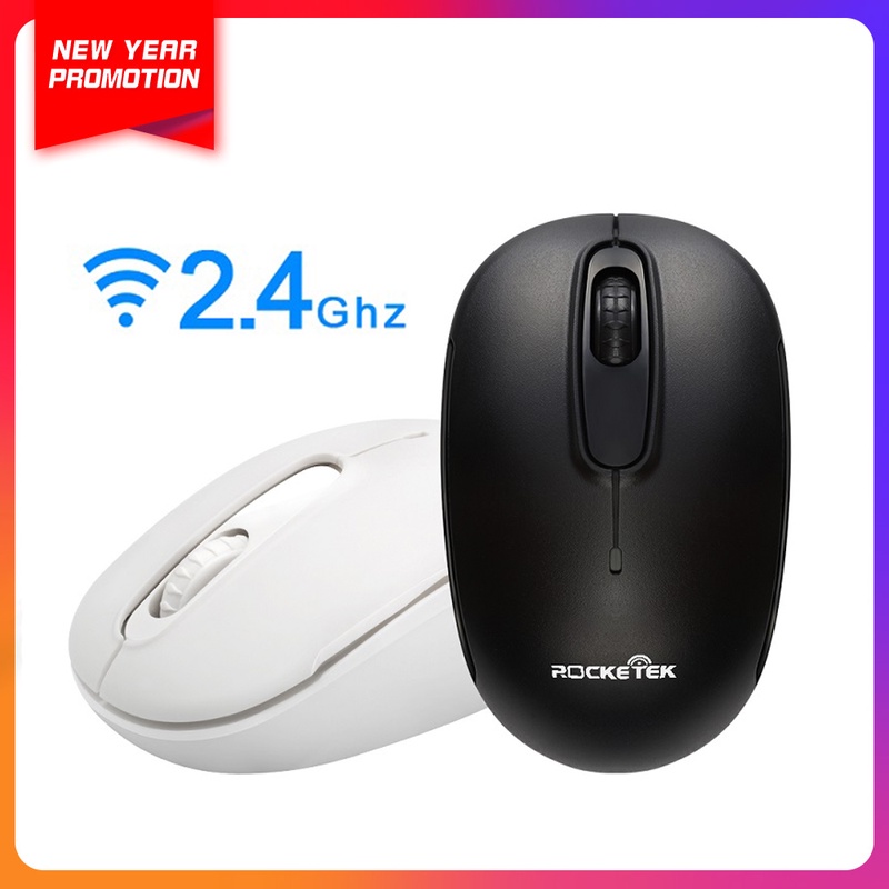 Rocketek USB Wireless Mouse 1600 DPI 3 buttons ergonomic for imac pro macbook laptop computer optical mice