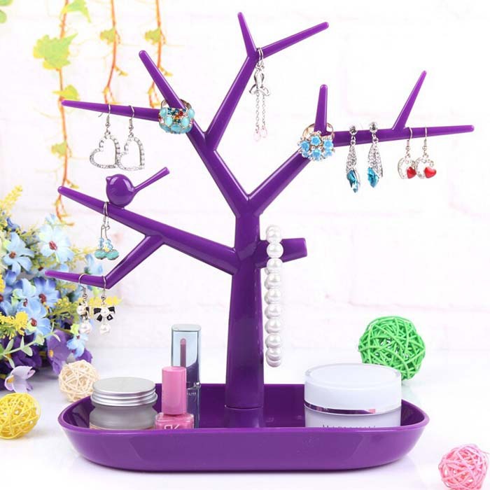 cosmetic acrylic makeup organizer plastic box caixa organizadora storage boite de rangement porta joias earring stand holder
