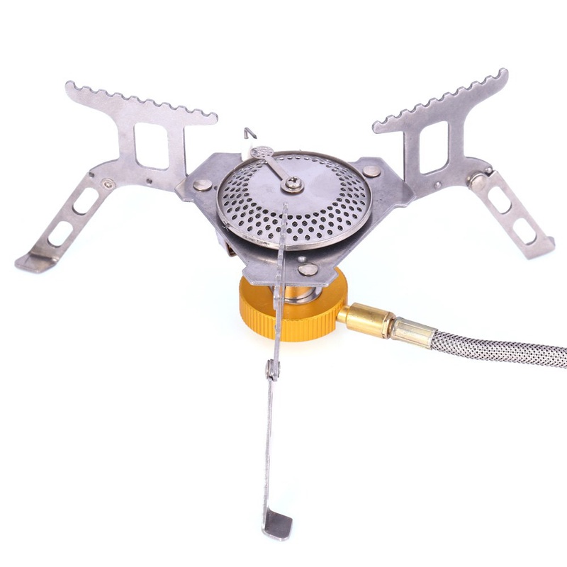 Portable Stove Gascookers Mini Foldable Stainless Steel Gas Stove Split Type Gas Burners Outdoor Cooking Stove Camping Equipment
