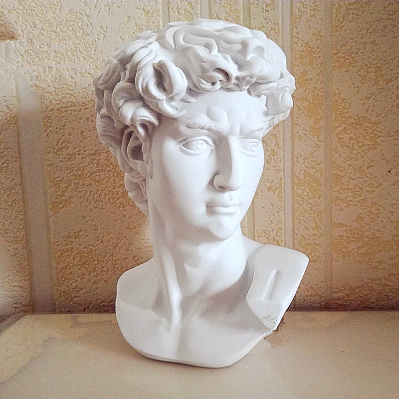 David Head Portraits Bust Mini Gypsum Statue Michelangelo Buonarroti Home Decoration Resin Art&Craft; Sketch Practice L1239-in Statues & Sculptures from Home & Garden on Aliexpress.com | Alibaba Group
