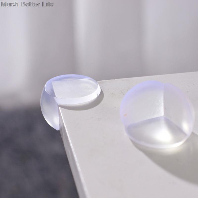 8pcs Round PVC Right Angle Toddler Baby Child Kids Desk Table Edge Corner Safety Protector Guards Sticker Pad Anti Crash Bumper