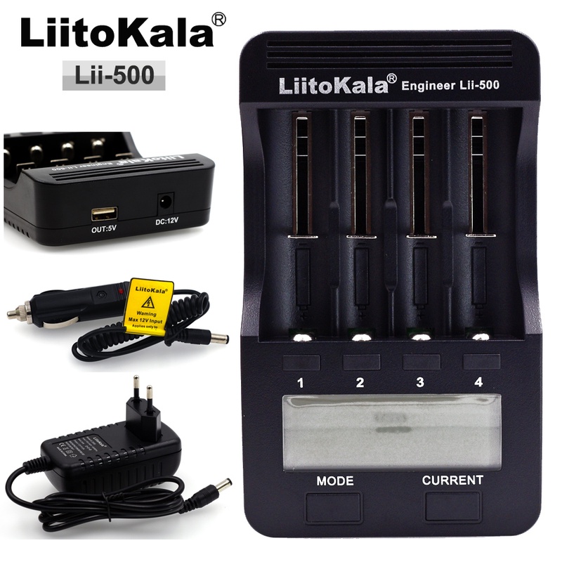Liitokala Lii-500 LCD 3.7V 18650 18350 18500 16340 17500 25500 10440 14500 26650  1.2V AA AAA NiMH lithium battery Charger