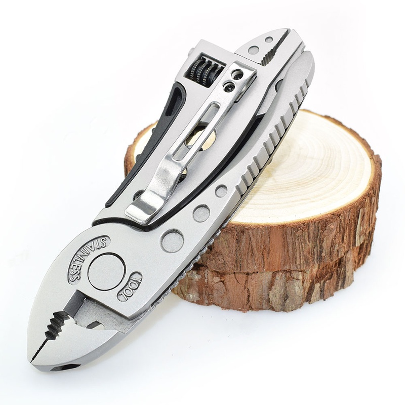 NEWACALOX Multitool Pliers Pocket Knife Screwdriver Set Kit Adjustable Wrench Jaw Spanner Repair Survival Hand Multi Tools Mini