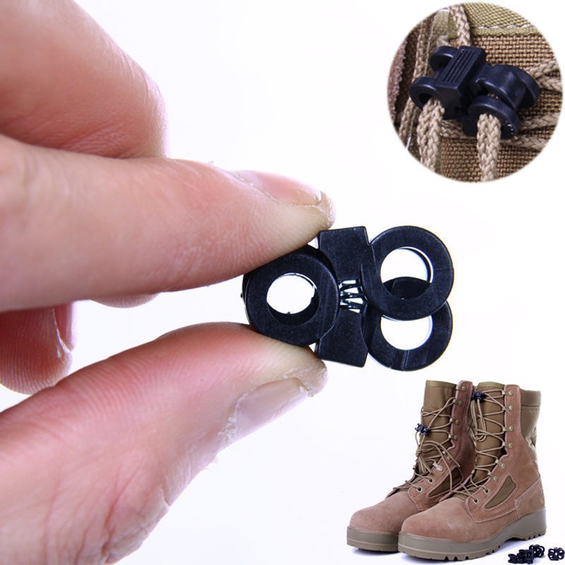 10pieces/lot Rapid Shoelaces Convenient Antiskid Shoes Buckle for Outdoor Camping Equipment Convenient Shoes Buckle ISP