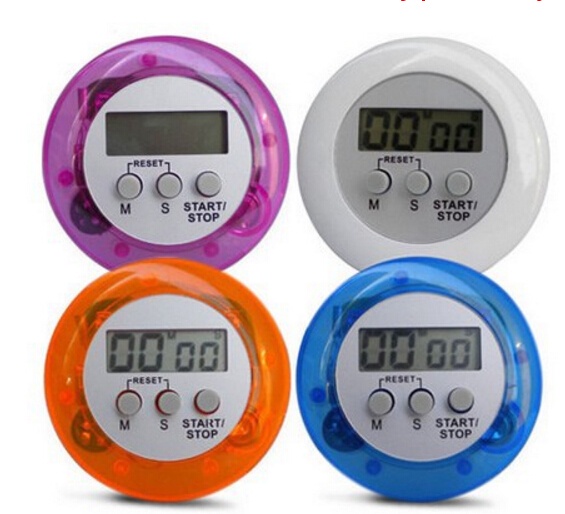 Hot  Selling Worldwide New1pcs Cute Mini Round LCD display Digital Cooking Home Kitchen Countdown Timer Count Down Up Alarm