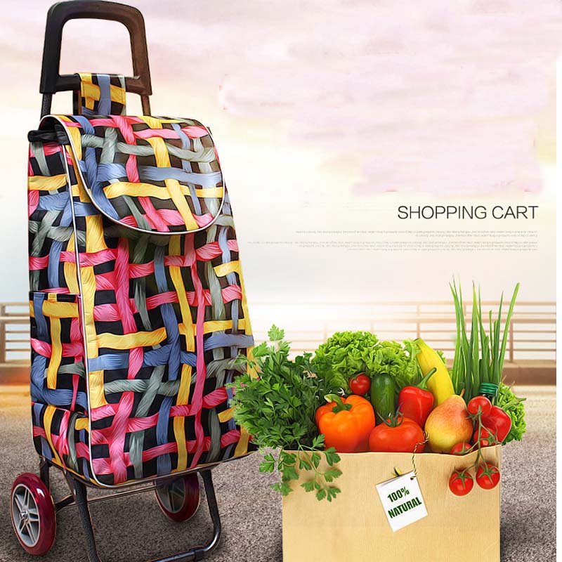 New  selling Shopping trolley Trolley Water proof Foldable light-weight Insulation super large volume trolly shopping cart bag