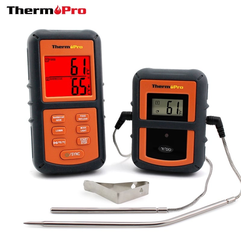 ThermoPro TP-08 Remote Wireless Food Kitchen Thermometer - Dual Probe - Remote BBQ, Smoker, Grill, Oven, Meat Thermometer