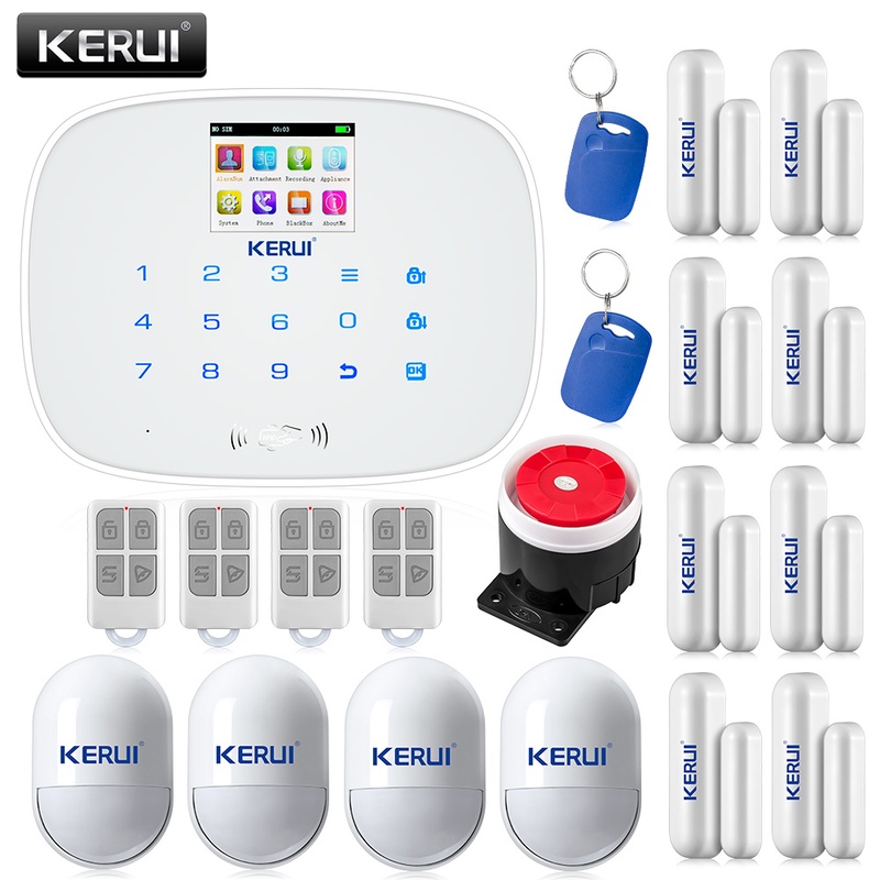 KERUI Android IOS APP Control GSM SMS Wireless Voice Home House Alarm Security System 433mHZ Support language switch