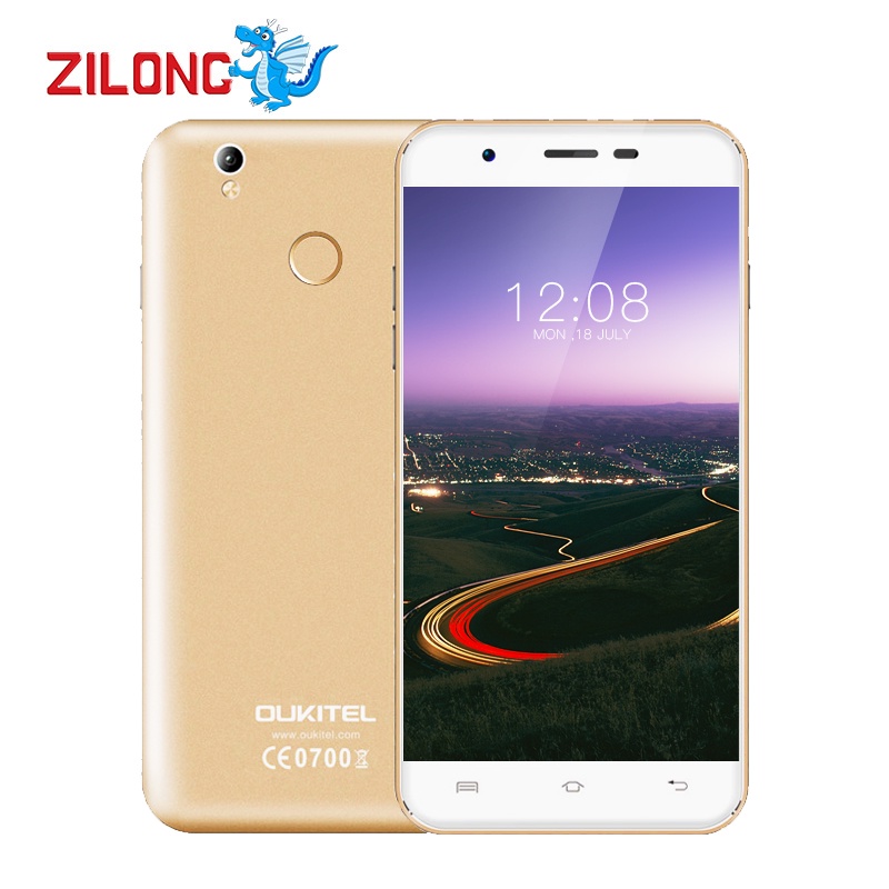 Oukitel U7 Plus Smartphone Android 6.0 5.5'' 1280x720  MT6737 Quad Core 2GB RAM 16GB ROM 2500mAh Fingerprint 4G LTE Mobile Phone
