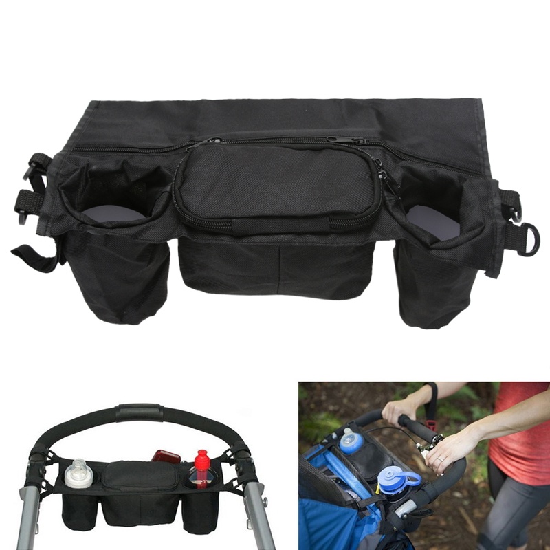 Water Proof Kids Baby Stroller Safe Console Tray Pram Hanging Black Bag/bottle Cup Bag Hanging Bag Stroller Hanging Storage