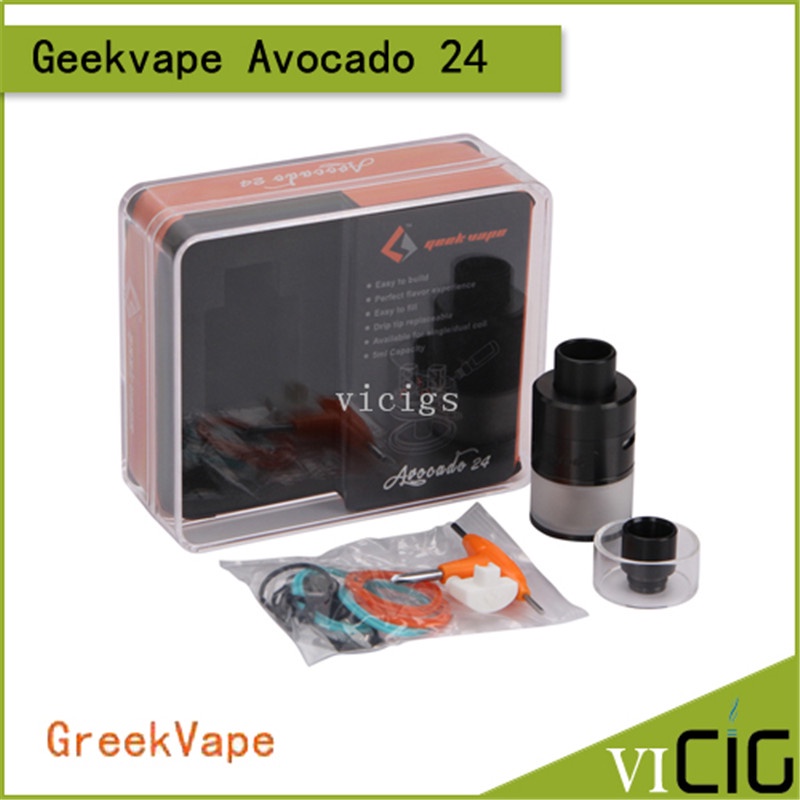 100% Original Geekvape Avocado 24 RDTA 5ml Tank with Velocity Deck Support Single or Dual Coil Avocado 24