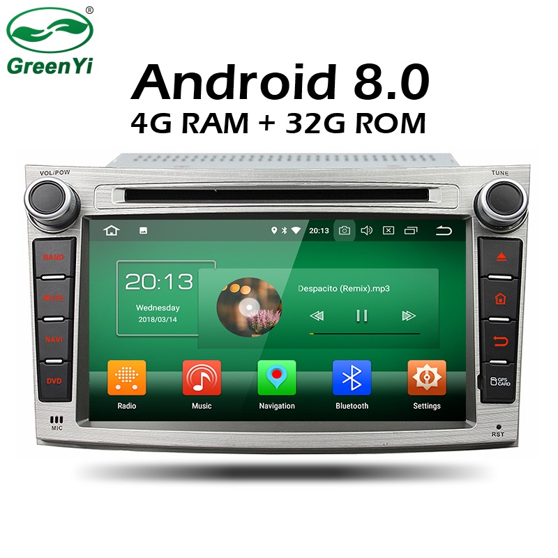 GreenYi 4G RAM Android 8.0 Car DVD For Subaru Outback Legacy 2009 2010 2011 2012 Octa Core 32G ROM Radio GPS Player Head Unit