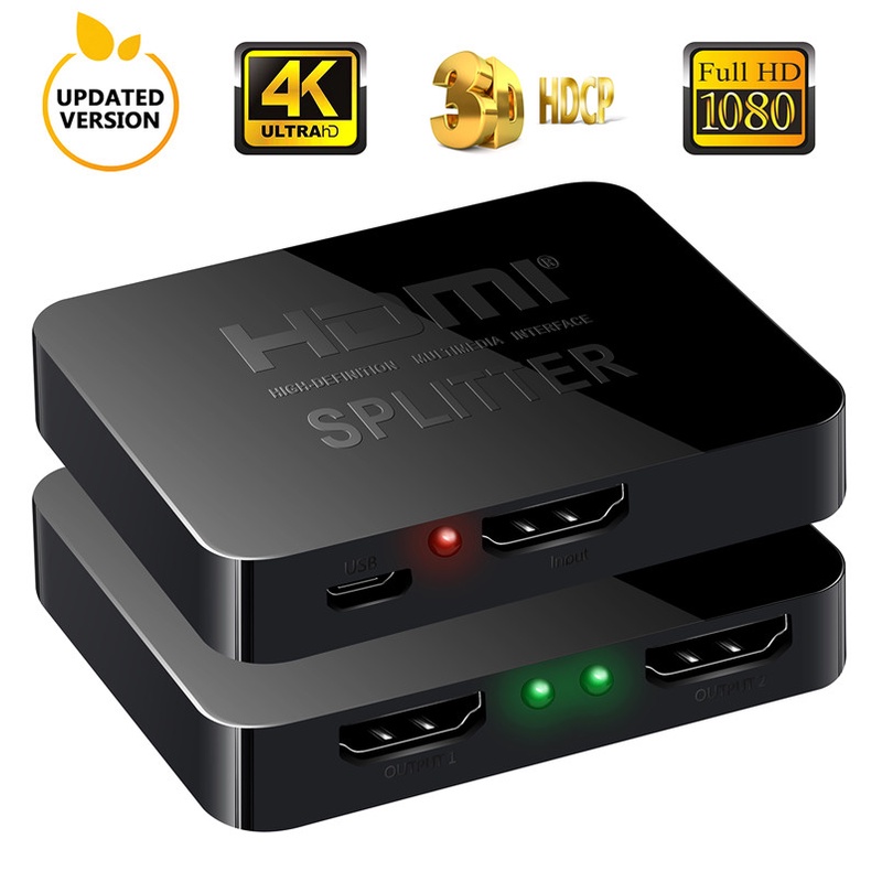NewBEP best price HDMI Splitter 1 Input 2 Output HDMI Splitter Switcher Box Hub Support 4KX2K 3D 2160p1080p for XBOX360 PS3/4/5-in HDMI Cables from Consumer Electronics on Aliexpress.com | Alibaba Group