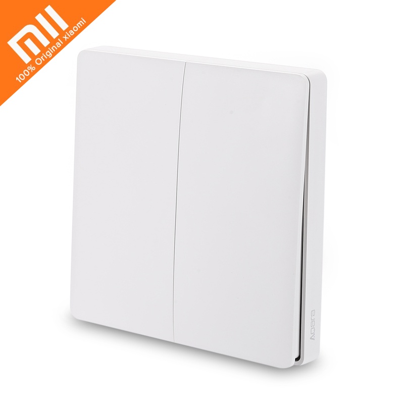 Original Xiaomi Aqara Smart Light Wall Switch 2.4GHz Wireless Version Double Key ZigBee Remote Control by Mi Home Smartphone App