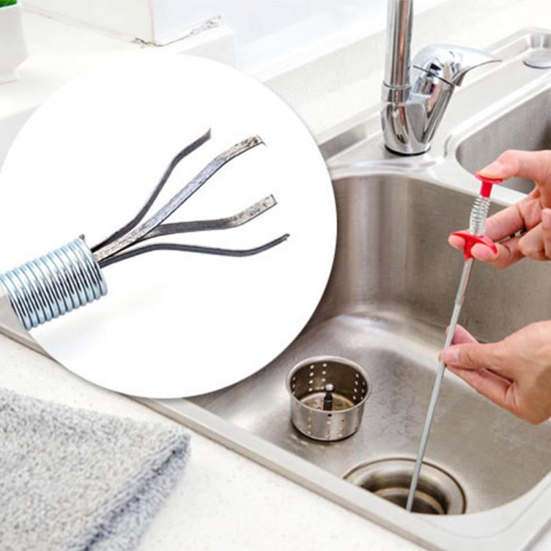 Practical Plastic Drain Bendable Pipe Cleaner Bathroom Toilet Pipes Cleaning Tool Hair Removal Toilet Kitchen Cleaning Tools
