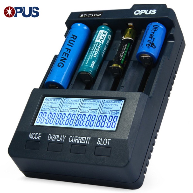 Original Opus BT C3100 V2.2 Smart Digital Intelligent 4 LCD Slots Universal Battery Charger for Rechargeable Battery EU/US Plug-in Chargers from Consumer Electronics on Aliexpress.com | Alibaba Group