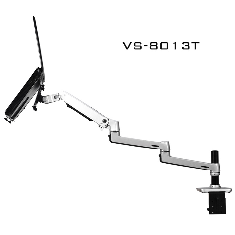 Aluminum Alloy Desktop Mount Ultra-long Arm Dual-use Laptop/ Monitor Holder Full Motion Notebook Bracket 8013T