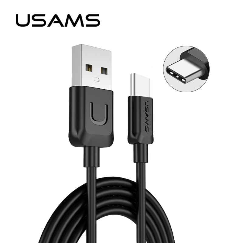 USAMS USB Type C Cable 1m 2A USB Type-C Cable for Meizu Pro 6 Xiaomi mi5 mi4c xiaomi mi4 USB-C Charger Cable
