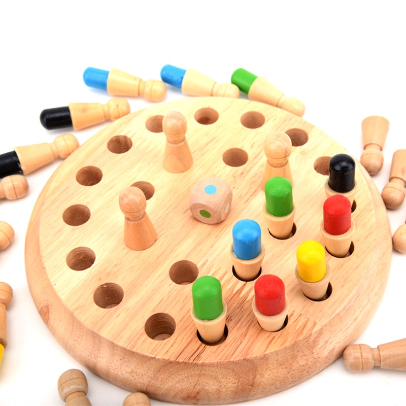 Montessori Educational Block Toys Wooden Stick Chess Game Toy Children Memory Match Wood Funny Study New Year Gift For Kids
