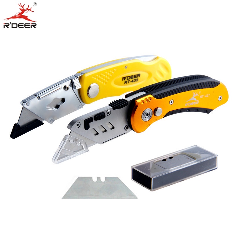 RDEER Folding Knife Portable Aluminium Handle Cutter Knife With Blade Outdoor Hand Tools Set-in Knives from Tools on Aliexpress.com | Alibaba Group