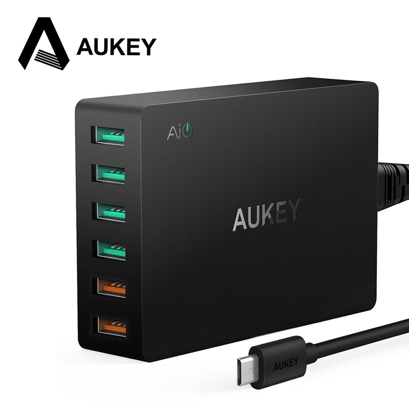 AUKEY Quick Charge 3.0 6-Port USB Travel Quick Charger Universal Charger for Samsung Galaxy S7/S6/Edge,LG,Xiaomi,iPhone & more
