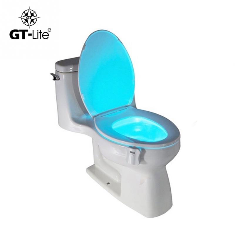 GT-lite 8 colours sensor Body Motion Sensor Toilet Light Sensor Toilet Seat LED Lamp Motion Activated Toilet Bowl Night Light