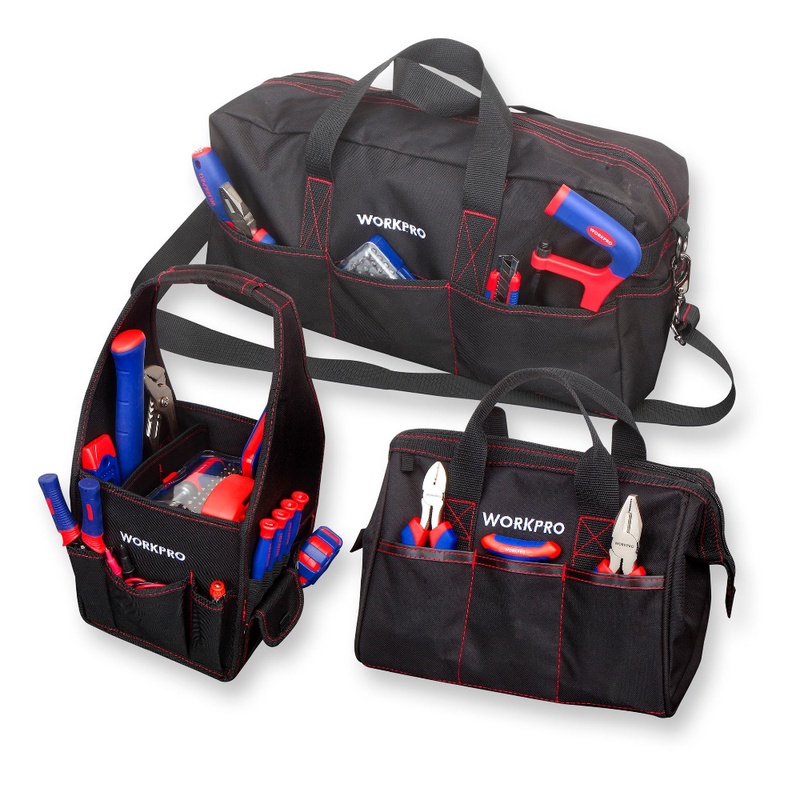 WORKPRO Durable Tool Bag Combo 2PC Handbags 1PC Shoulder Bag 8