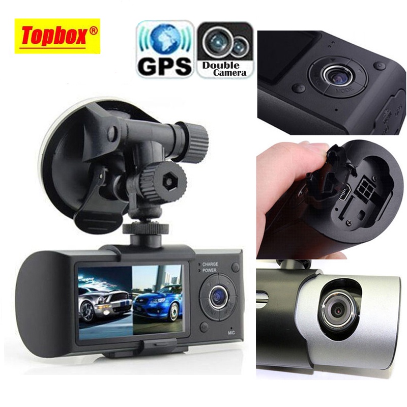 Dual Camera Car DVR R300 with GPS and 3D G-Sensor 2.7