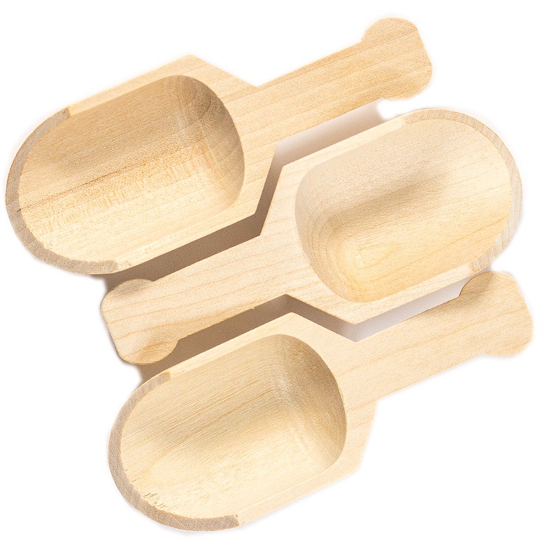 6 PCS/Lot Mini Wooden Scoops For Bath Salts Essential Oil Candy Laundry Detergent 3  Bamboo Bath Salt Spoon Men/Women Cosmetic