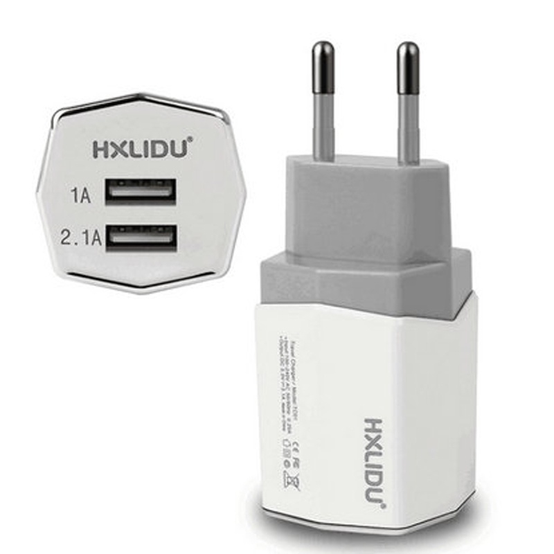 Dual 2 USB Charger 5V 1A-2.1A EU USA Plug Fast Charging Wall Home Travel Charge 2 Adapter for Xiaomi IOS Android Smartphone Tab
