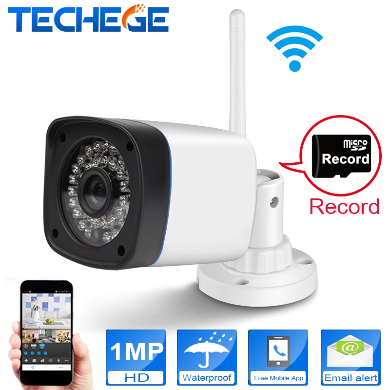 Techege 720P/960P WIFI IP Camera HD 1.0MP/1.3MP wifi camera Night Vision Outdoor w TF Card Slot CCTV Camera Motion Detection