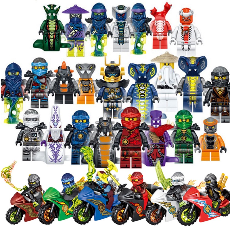 2018 Compatible LegoINGlys NinjagoINGlys Sets NINJA Heroes Kai Jay Cole Zane Nya Lloyd With Weapons Action Toys for children