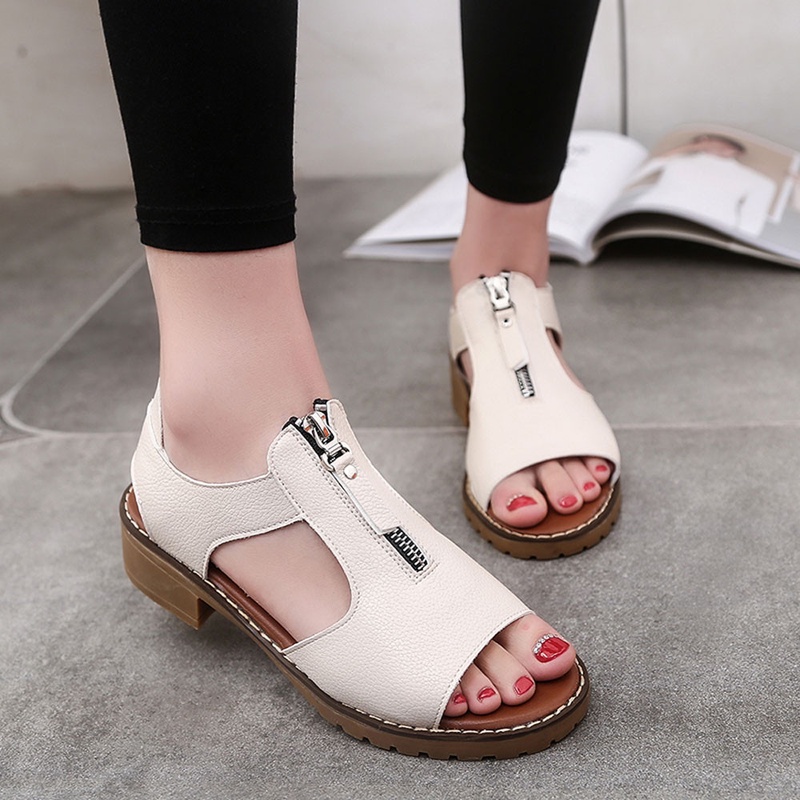 Ulrica New High Quality Women Summer Sport Casual Sandals Shoes Ladies Platform Zipper Sandals Wedges shoes for women zapatos