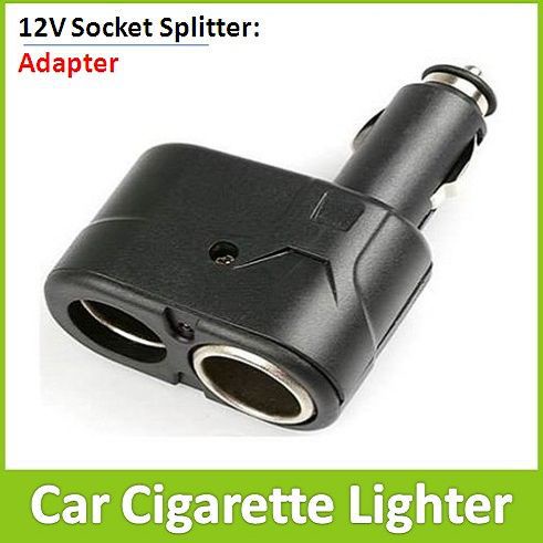 Auto Car Cigaratte Lighter Socket  12V / 24V 2 Way Splitter Charger Plug Power Adapter
