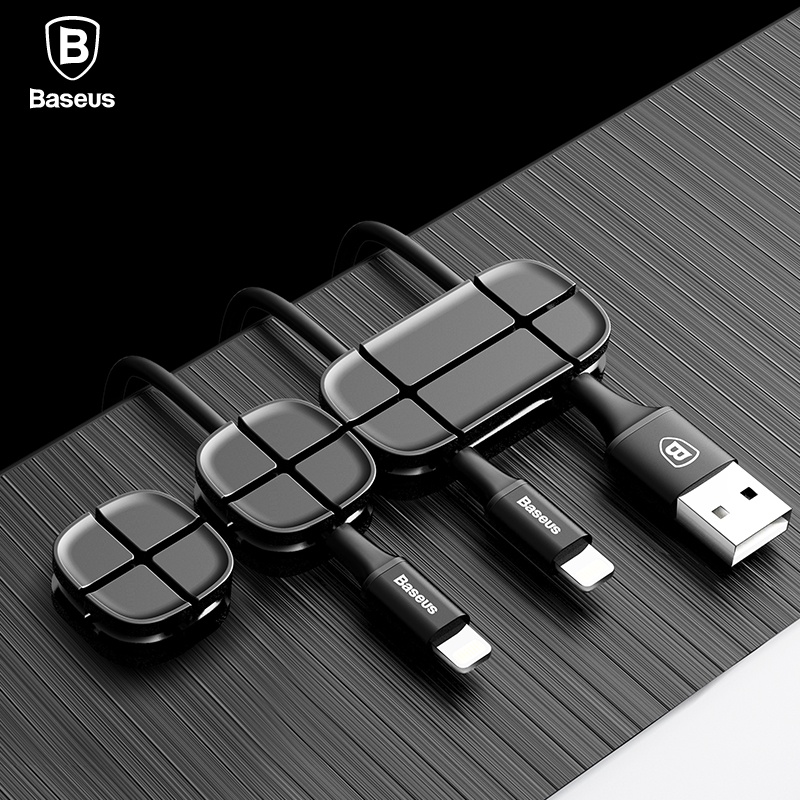 Baseus Cable Organizer For Mobile Phone Charger Cable Clip Desktop Tidy Organizer USB Charger Cable Holder Stand Cable Winder