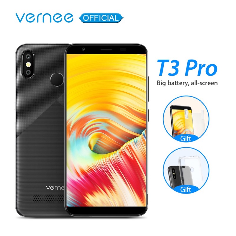 Vernee T3 פרו 5.5 ''מלא מסך Smartphone 3 gb זיכרון RAM 16 gb ROM נייד טלפון אנדרואיד 8.1 MTK6739 Quad -core 4080 mah 4 גרם LTE נייד