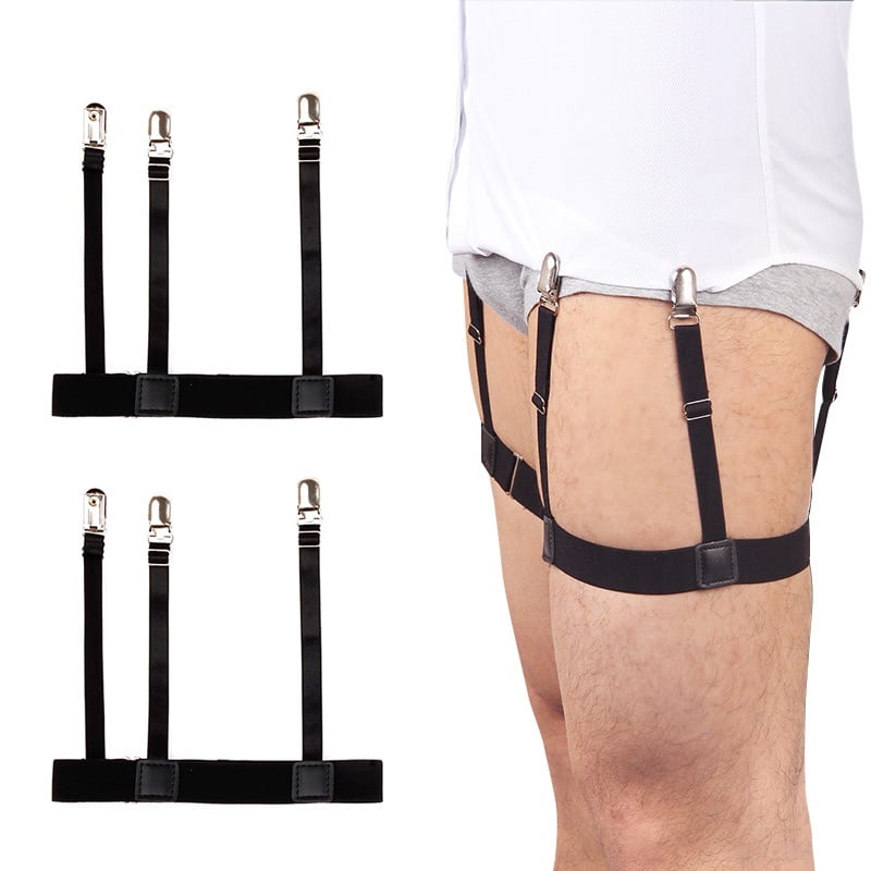 2 Pcs Men Shirt Stays Belt with Non slip Locking Clips Keep Shirt Tucked Leg Thigh Suspender Garters Strap LL@17-in Men's Suspenders from Apparel Accessories on Aliexpress.com | Alibaba Group