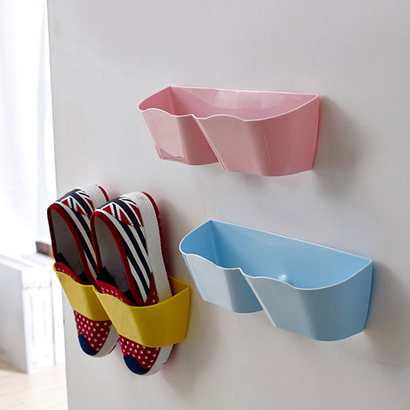 New Arrival Home Creative Plastic Shoe Shelf Stand Cabinet Display Bedroom Wall shoes Rack storage Organizer Multi Color 1 Pcs
