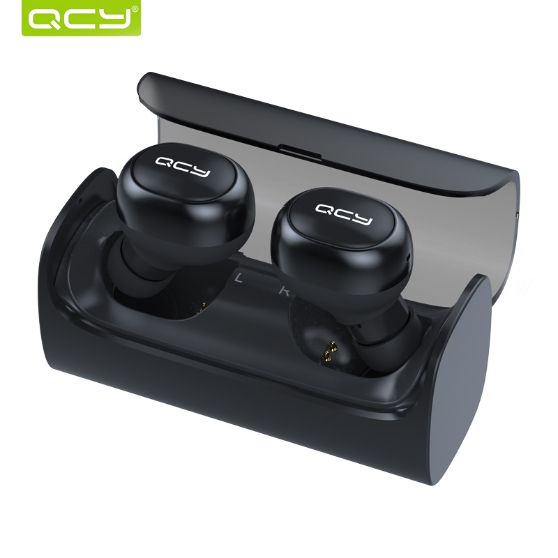 QCY Q29 Bluetooth Earphones Sport Running Wireless Headset Noise Cancelling 3D Stereo Earbuds with Mic and Charging Box