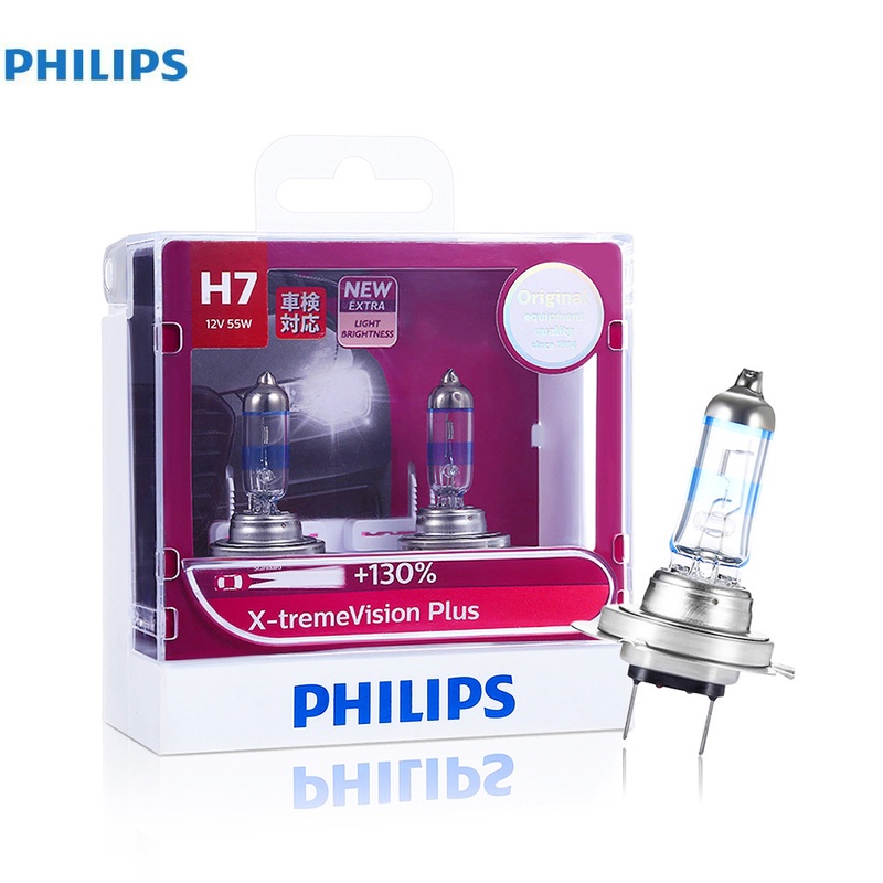 פיליפס זוג אחד של H1 H4 H7 x-tremevision בתוספת עדכון אור הלוגן 55 W 1100LM 4300 K להאיר 130% פנס