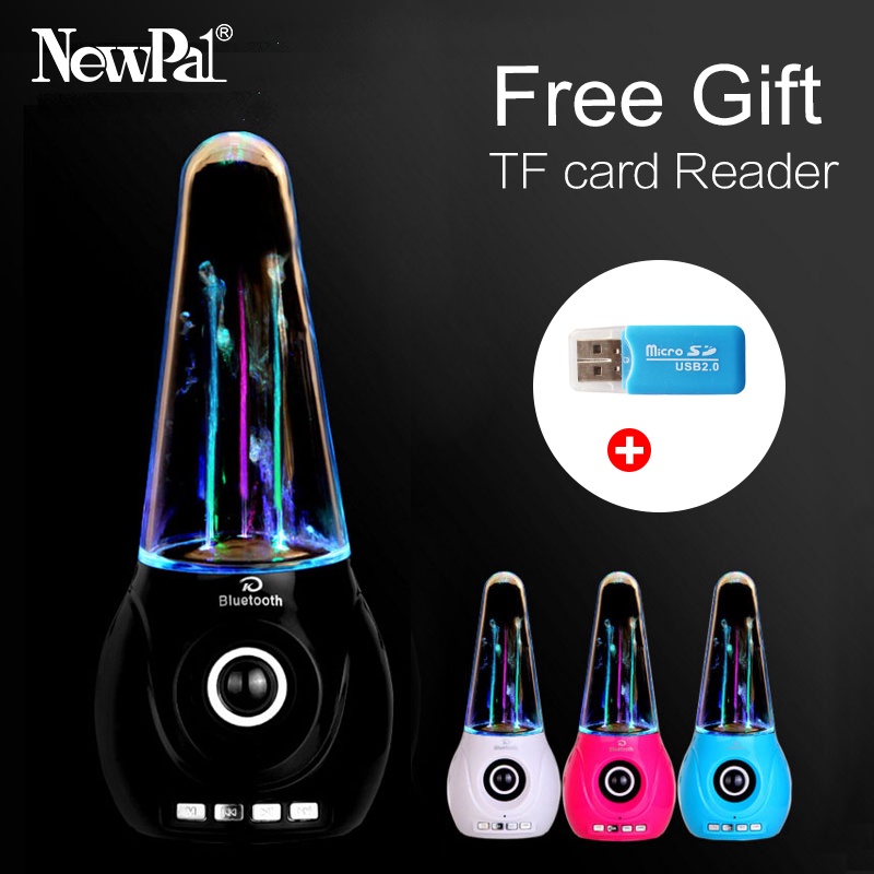 Mini Portable Music Fountain Loudspeaker Radio FM MP3 Handsfree Call Music Stereo Water Dancing Bluetooth Speaker