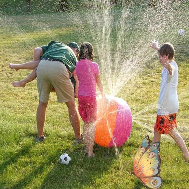 60cm Children Summer Inflatable Water Spray Environmental Balls Outdoor Sport Swimming Party Kids Playing Inflated Game Toy