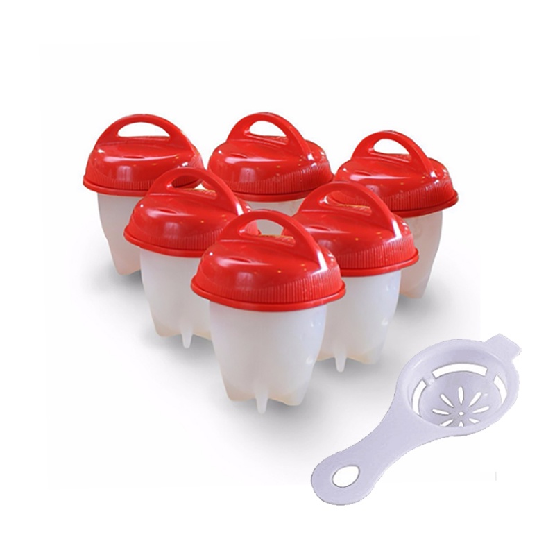 Egg Hard Boiled Cooker Set without shell egg Cooking Tools 6 Pack with Separator