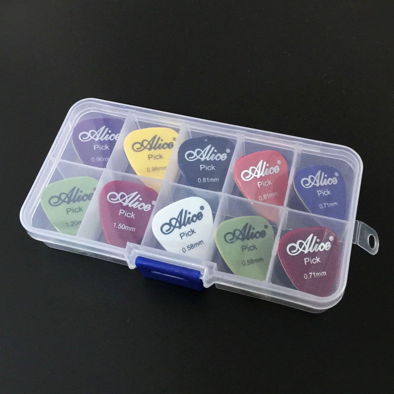 40 guitar picks 1 box case Alice acoustic electric bass pic plectrum mediator guitarra musical instrument thickness mix 0.58-1.5